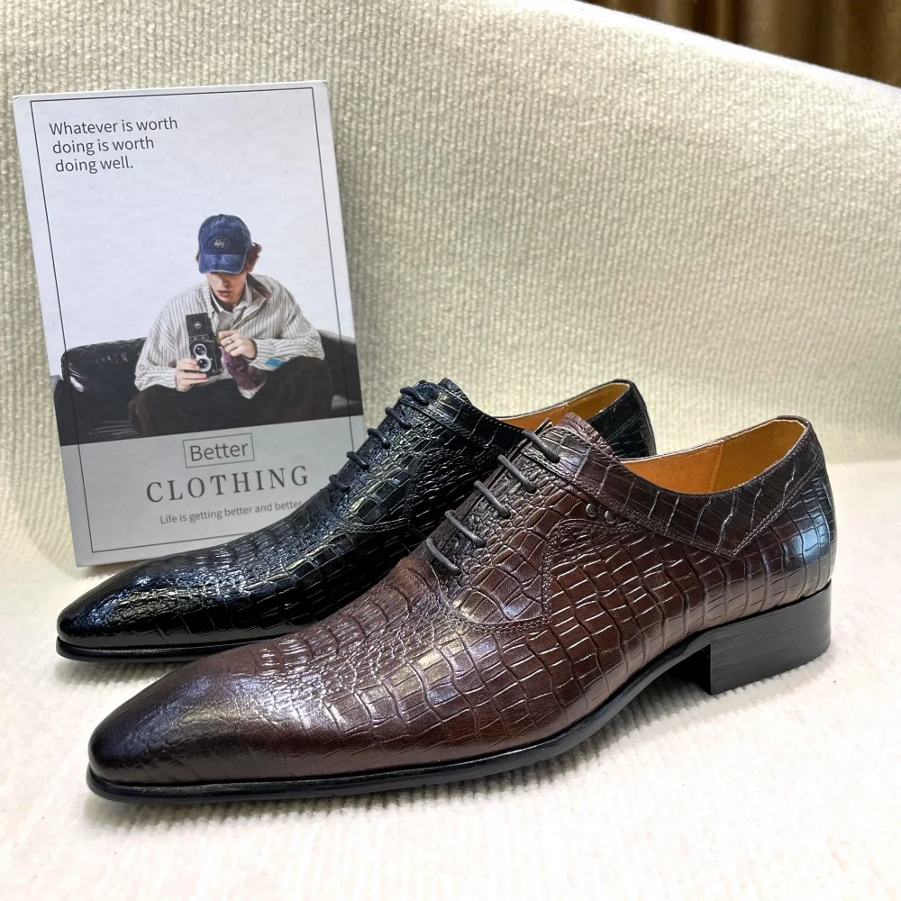 Men'S Formal Wear For Office - İtalyan Lüks erkek Sivri Burun Oxford