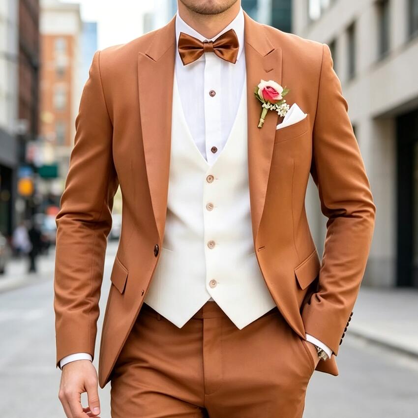 Men'S Formal Wear Waistcoat - Yeni Klasik 3 Parça Erkek Takım