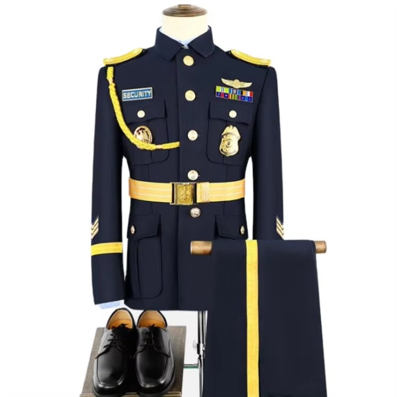 Men Formal Wear Outfits - Erkekler Siyah Üniforma Takım Elbise Yüksek