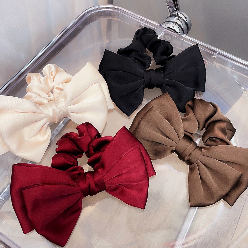 Satin Bow Tie - 1/4 adet saten büyük yay saç