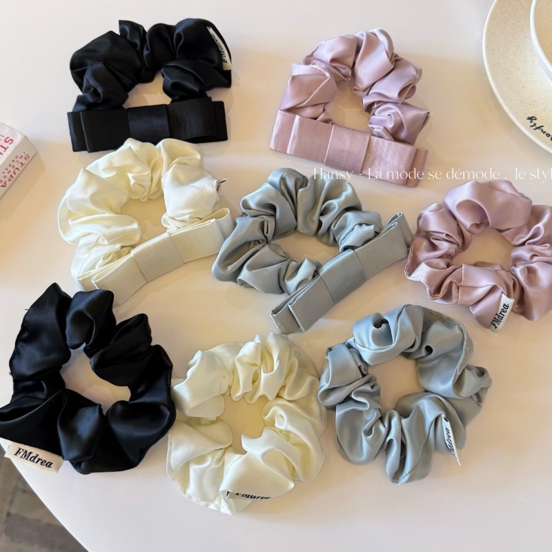 Satin Bow Tie - Yüksek Kaliteli Pürüzsüz Düz Renk Kore