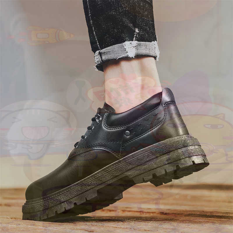 Khaki Formal Wear Men - Koyu Doğal Deri Moda Eğitmenler Tenis