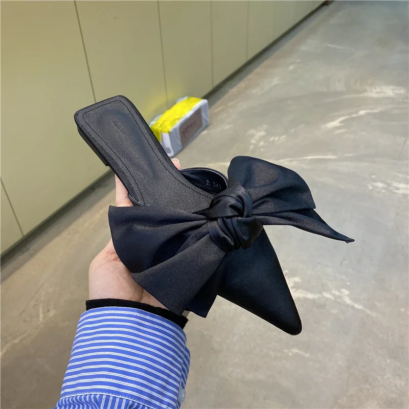 Kadın Sandaletleri Büyük Boy F - Satin Bow Tie incelemesi ve fiyatı