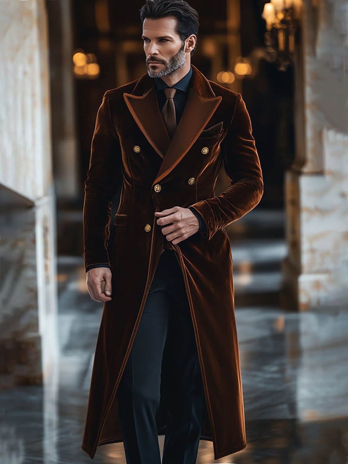 Kahverengi Kadife Erkek Uzun C - Men'S Formal Wear Waistcoat incelemesi ve fiyatı