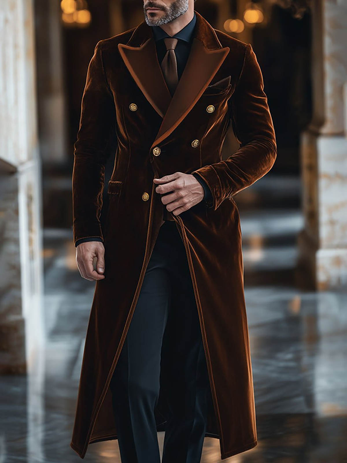 Kahverengi Kadife Erkek Uzun C - Men'S Formal Wear Waistcoat incelemesi ve fiyatı