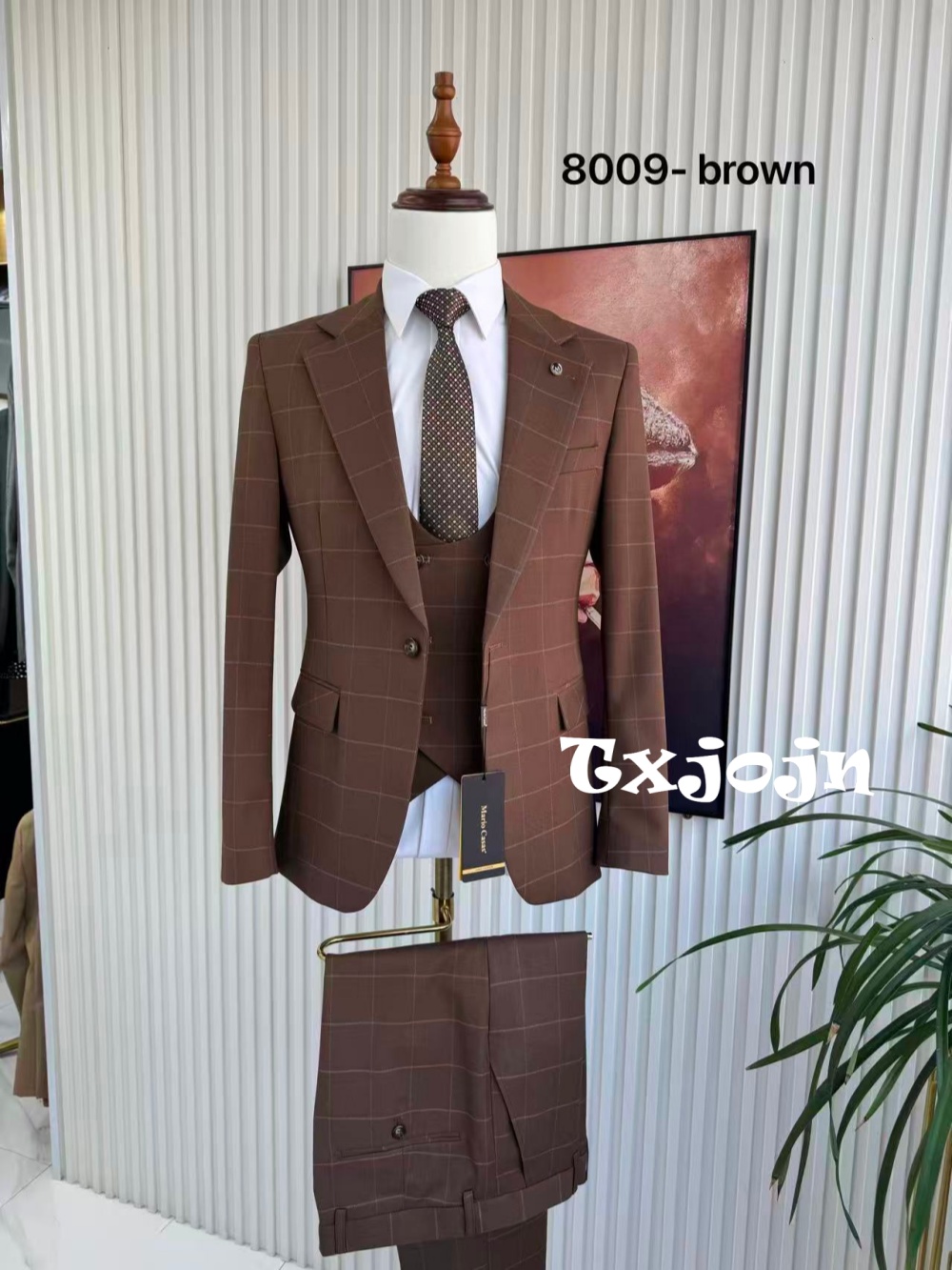 Erkek Ekose Smokin 3 Parça Cek - Men'S Formal Wear For Office incelemesi ve fiyatı