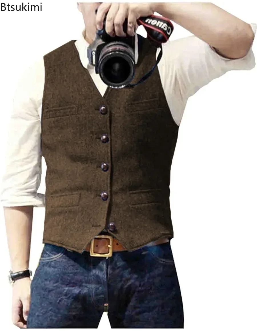2026 erkek Vintage V Yaka Takı - Men'S Formal Wear Waistcoat incelemesi ve fiyatı