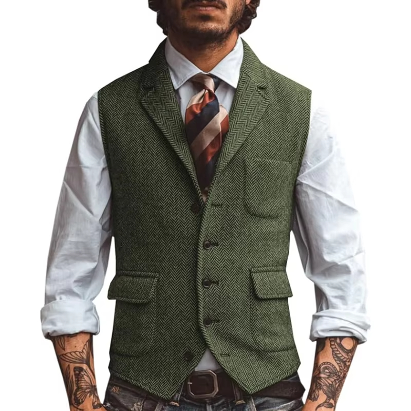 Retro Tüvit Erkek Yeleği Balık - Men'S Formal Wear Waistcoat incelemesi ve fiyatı