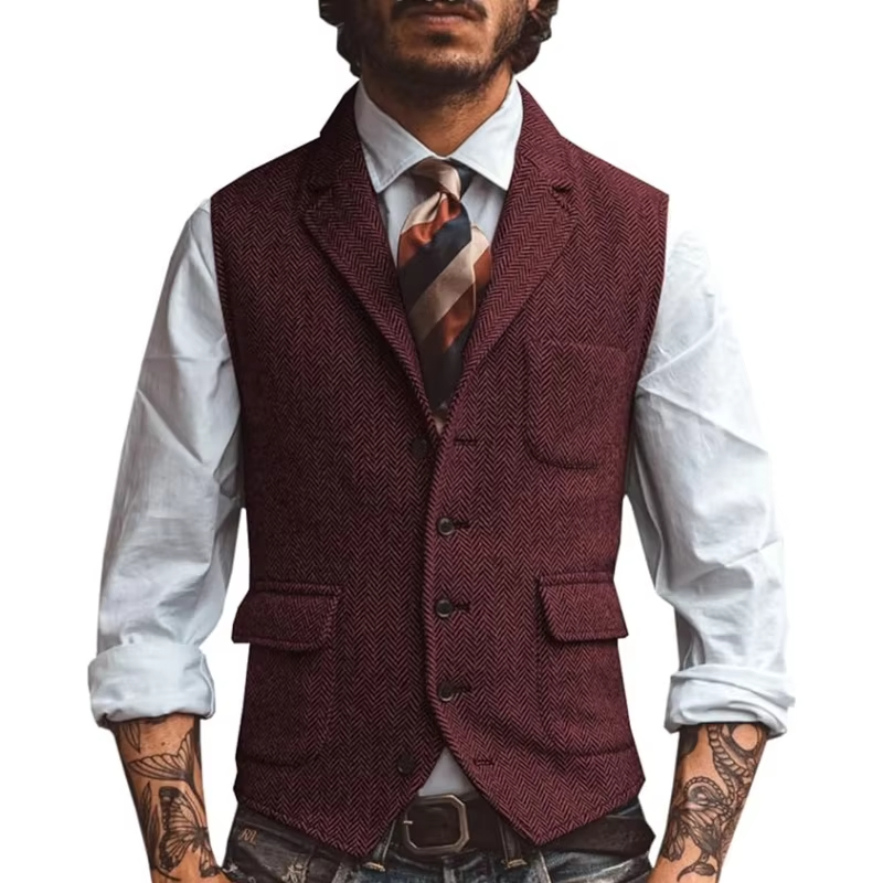 Retro Tüvit Erkek Yeleği Balık - Men'S Formal Wear Waistcoat incelemesi ve fiyatı