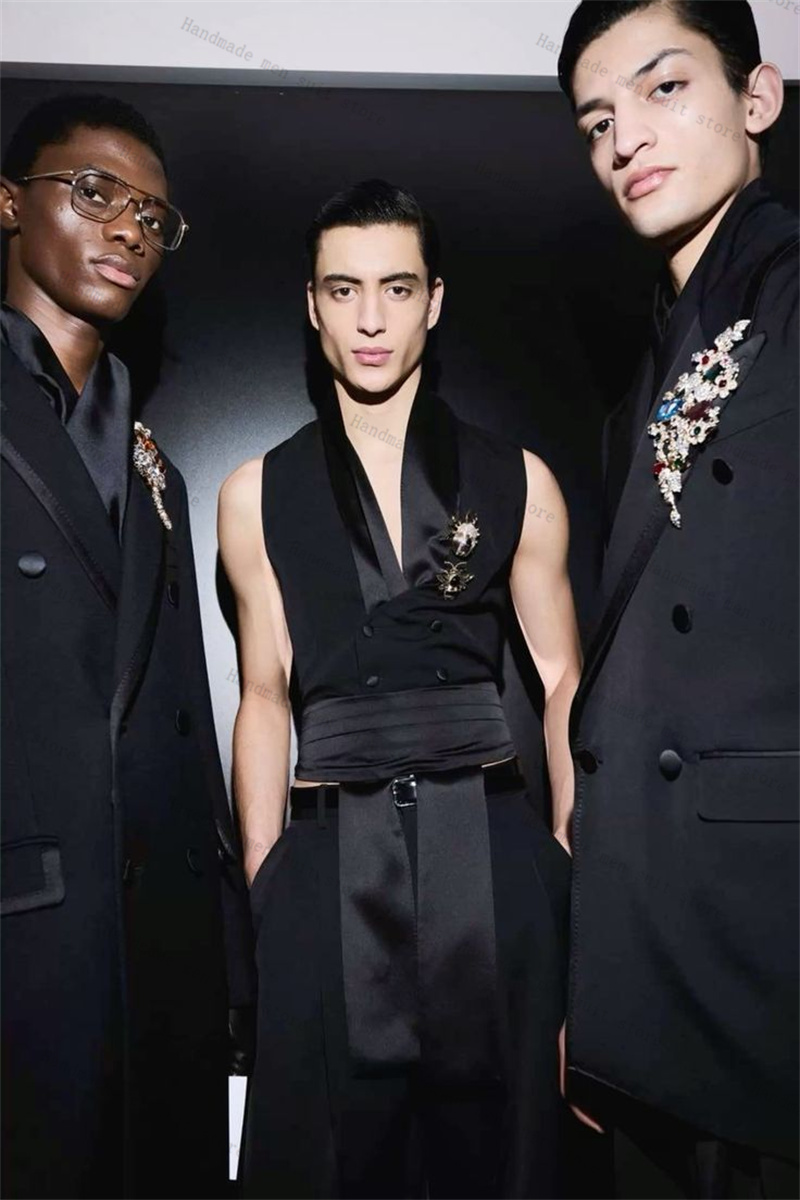 Siyah Erkek Takım Elbise 2 Par - Men'S Formal Wear Waistcoat incelemesi ve fiyatı