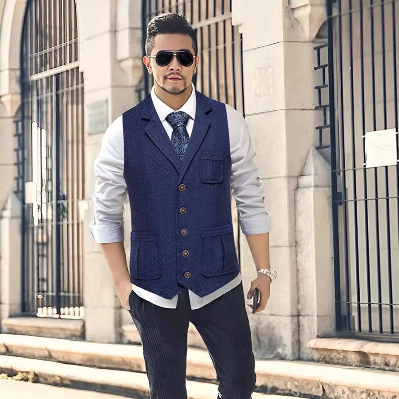 Erkek Balıksırtı Desenli Tüvit - Men'S Formal Wear Waistcoat incelemesi ve fiyatı
