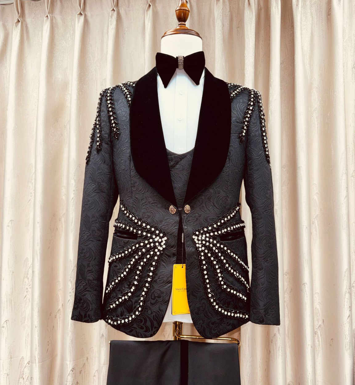 Muhteşem Kristal Püsküllü Erke - Men'S Formal Wear Waistcoat incelemesi ve fiyatı