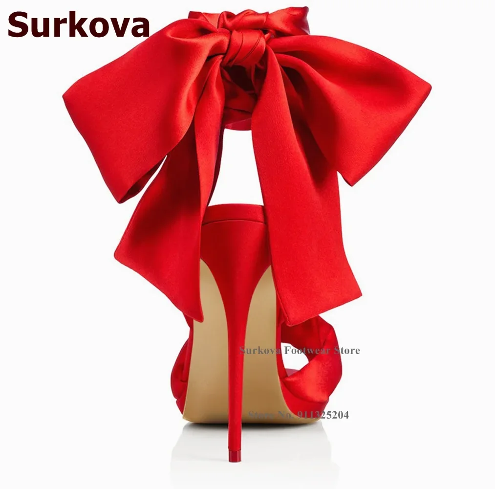 Surkova Sıcak Kırmızı Saten Ku - Satin Bow Tie incelemesi ve fiyatı