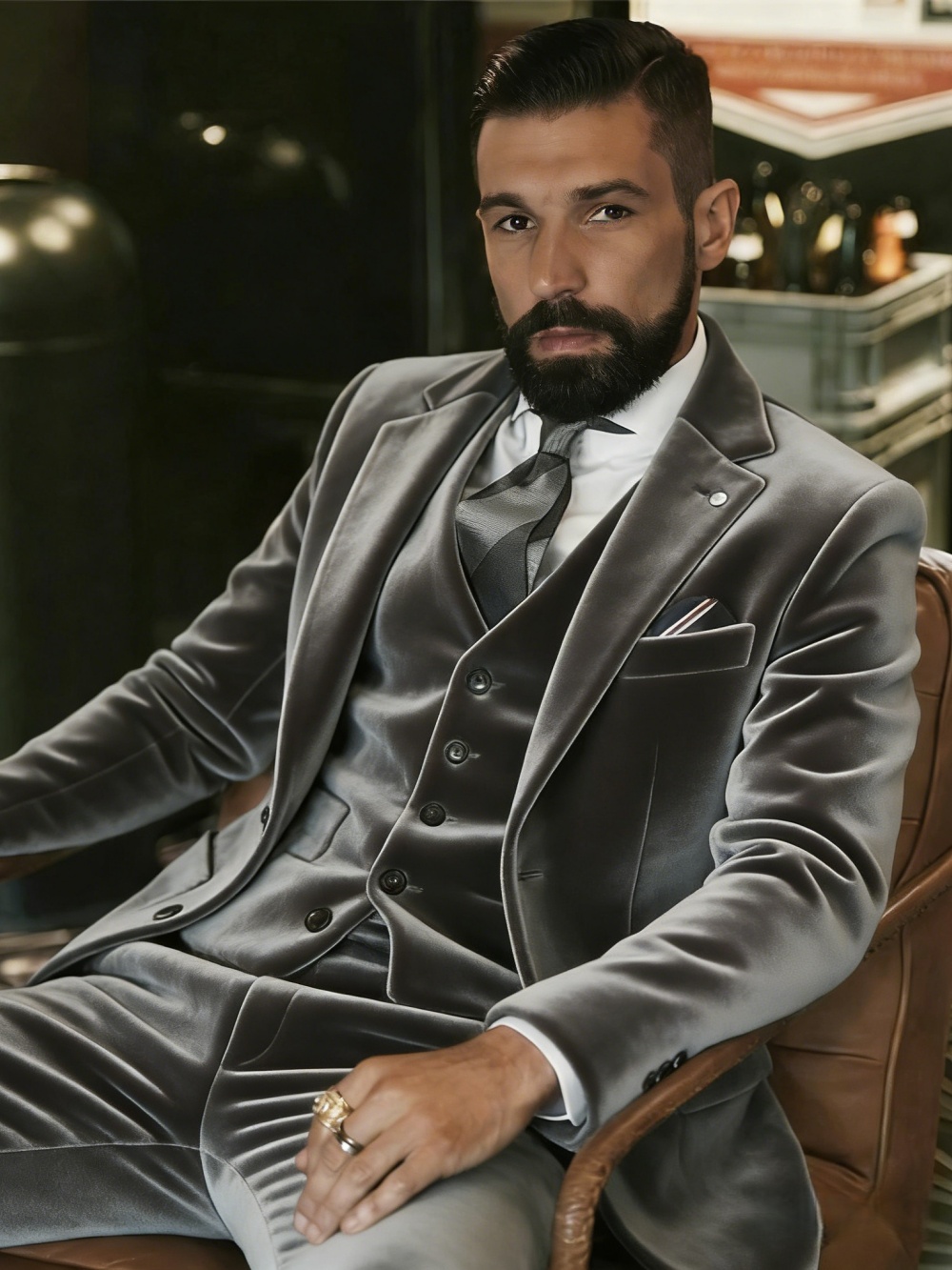 Erkek Kadife Takım Elbise 3 Pa - Men Formal Wear Outfits incelemesi ve fiyatı